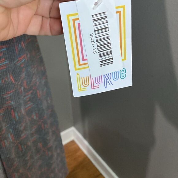 NWT Lularoe Sarah Open Front Longline Cardigan Geo Print - Picture 11 of 14